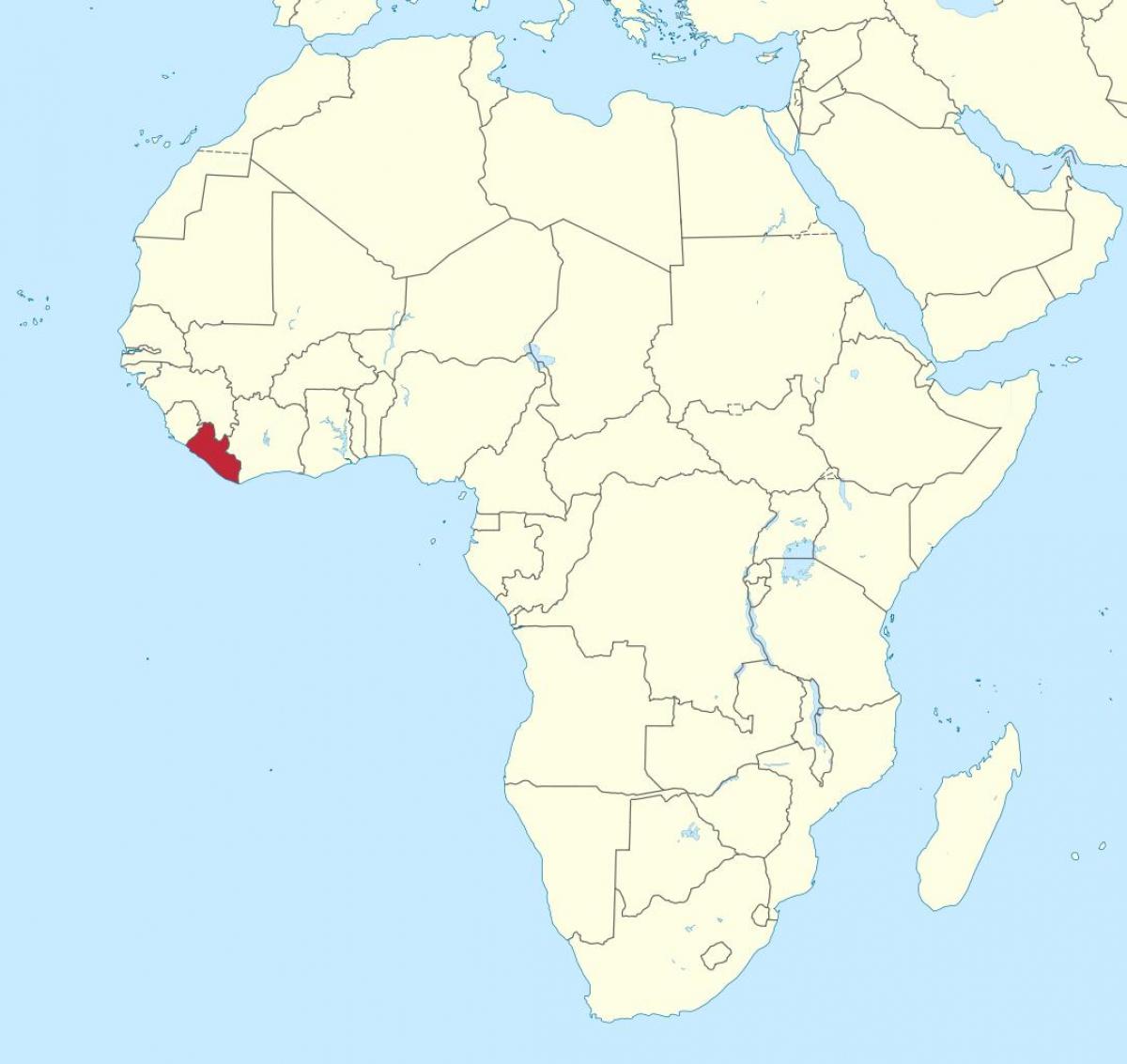 map of Liberia africa