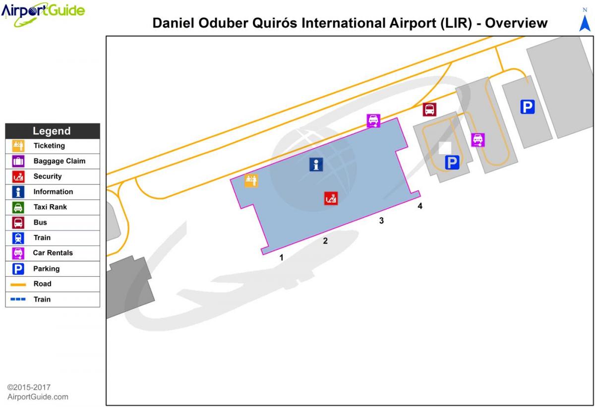map of Liberia airport terminal