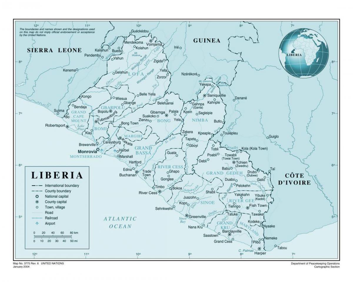 map of Liberia airport